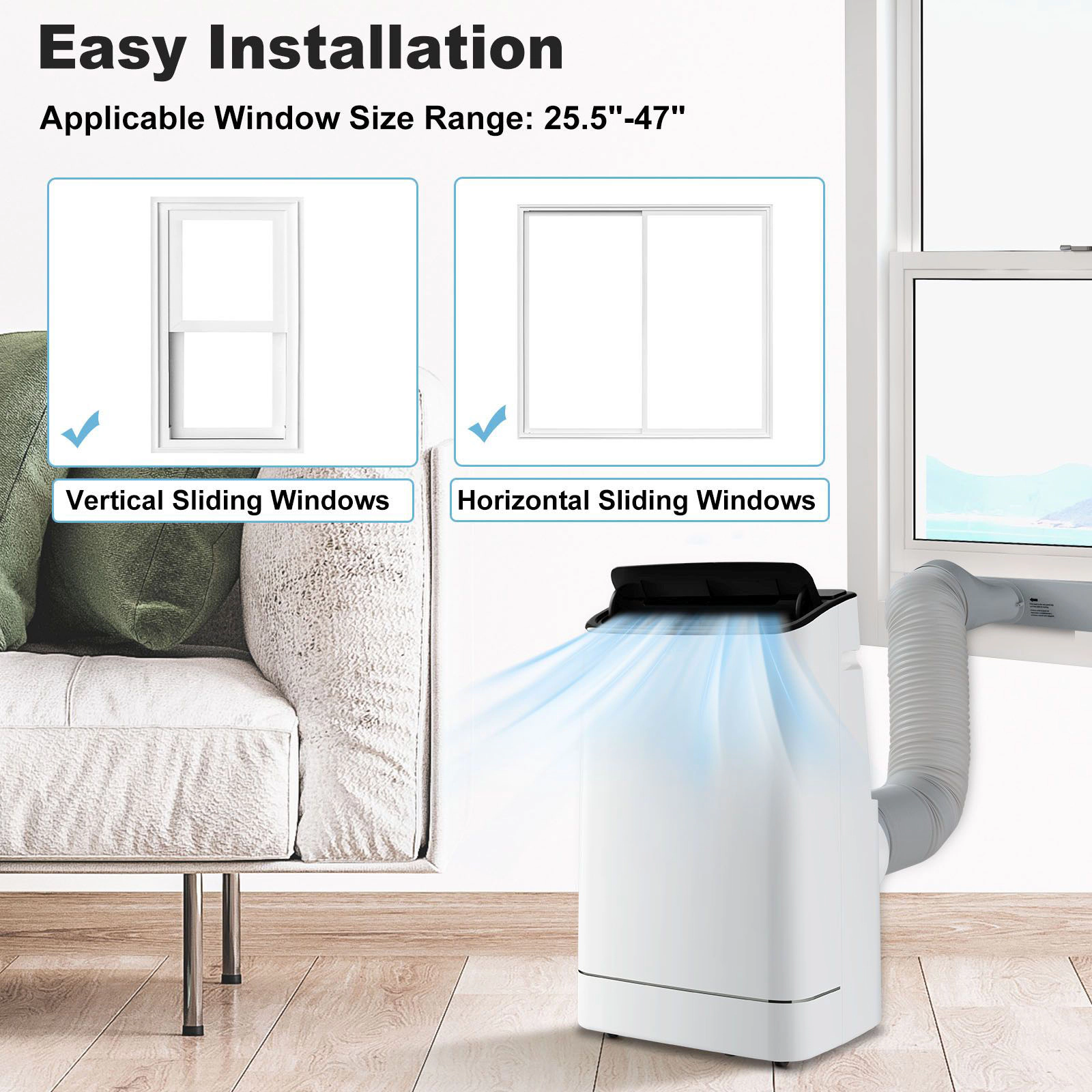 SlickBlue Unisex Portable 15000 BTU Heat Pump Air Conditioner