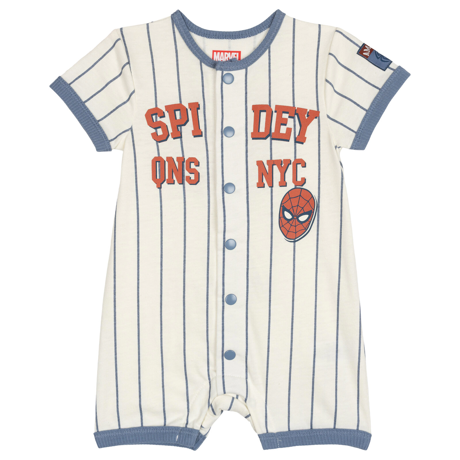 Marvel Spider-Man Boys' Baseball One Piece Romper