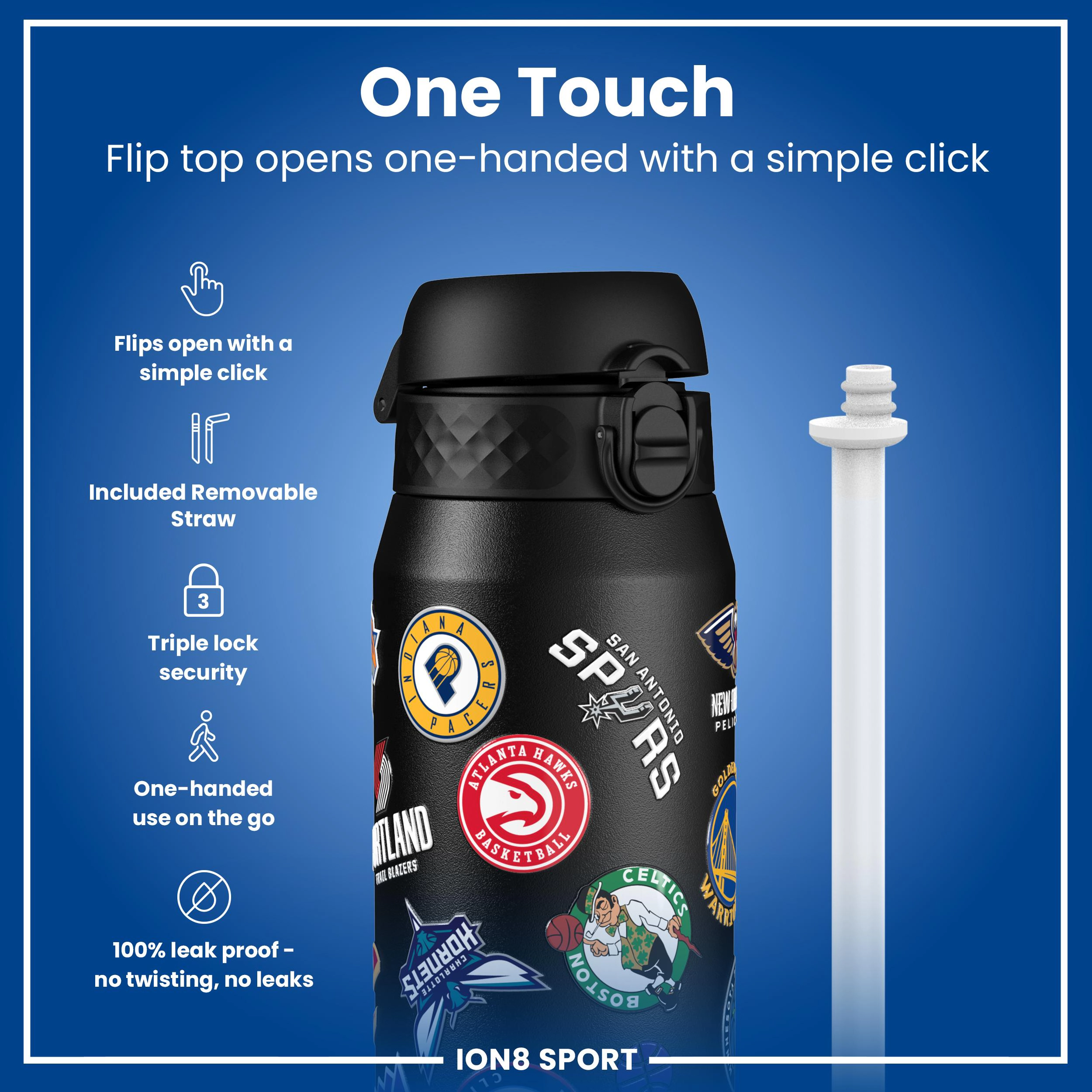 Ion8 NBA 24oz Insulated Multi Team Water Bottle