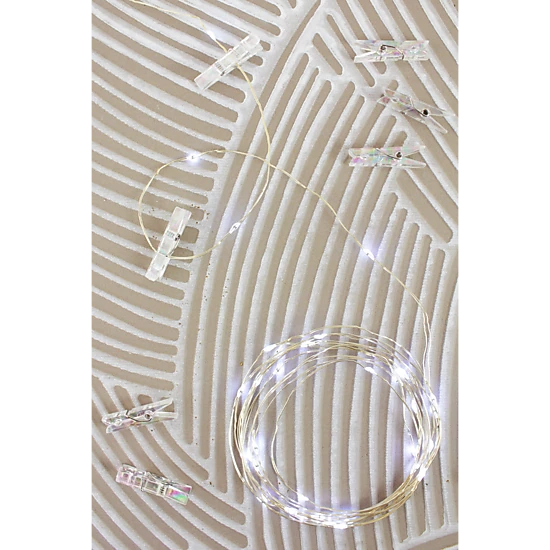 Perfect Holiday Decorative Lights, 36 LED, White, Battery Operated ...