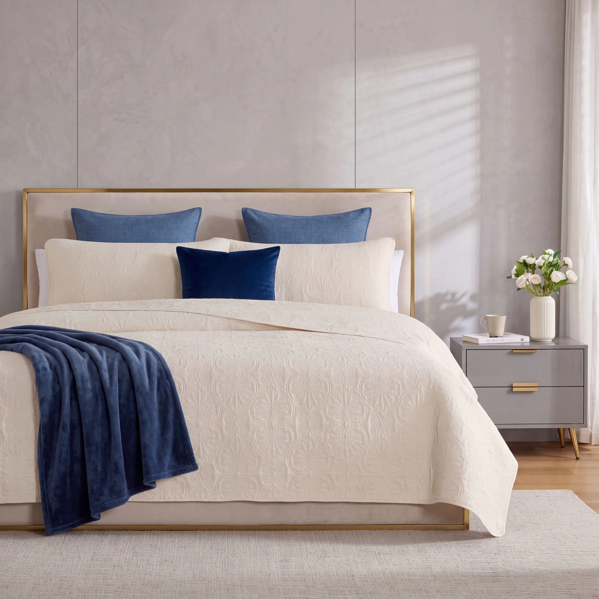 HLC.ME Benji - 3 Piece  Quilt Set, Lightweight Bedspread Coverlet Set