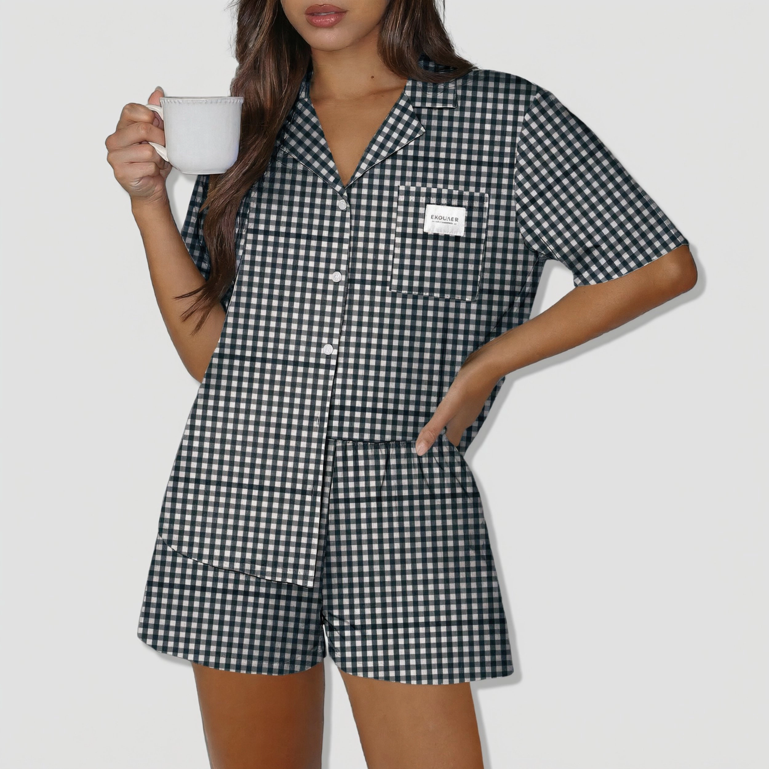 Ekouaer Women's Two Piece Lounge Set Casual Sweatsuit