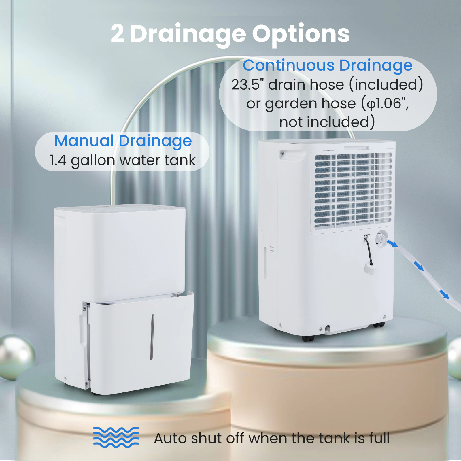 LJG Pints Dehumidifier with 24H Timer and LED Display
