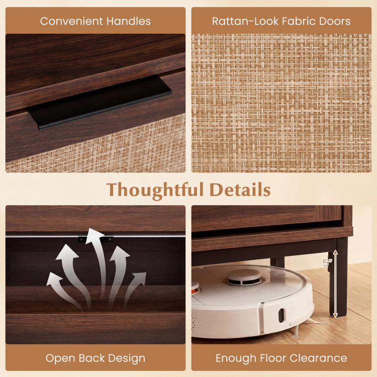 Hivvago Shoe Storage Cabinet with 4 Flip Drawers Narrow Freestanding Organizer Adjustable Shelves