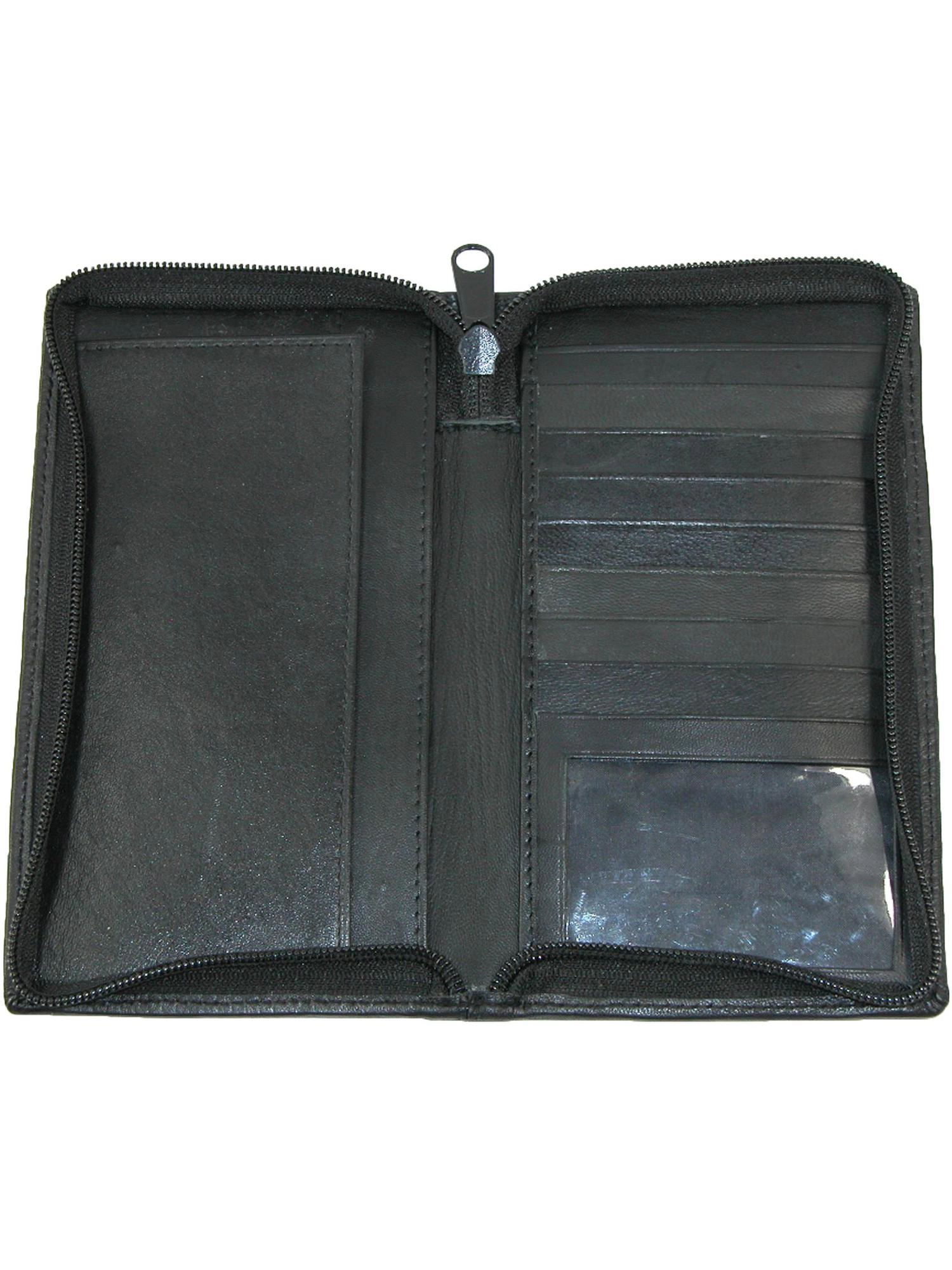 Paul & Taylor Leather Zippered Checkbook Cover and Wallet