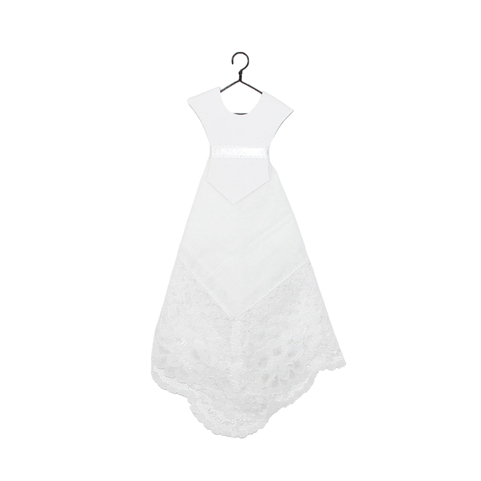 CTM Women's Wedding Dress Handkerchief
