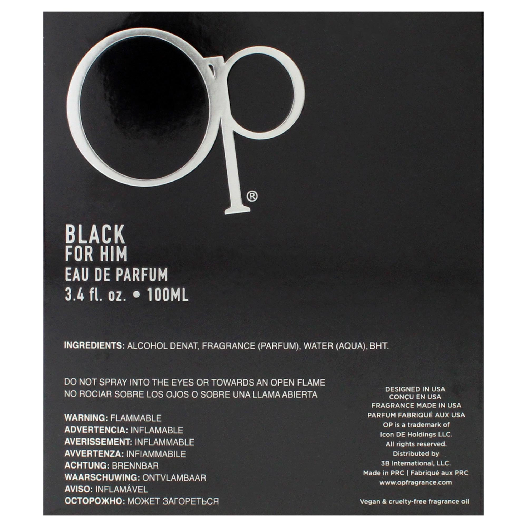 Ocean Pacific Op Black Eau de Toilette for Men, 3.4 fl oz