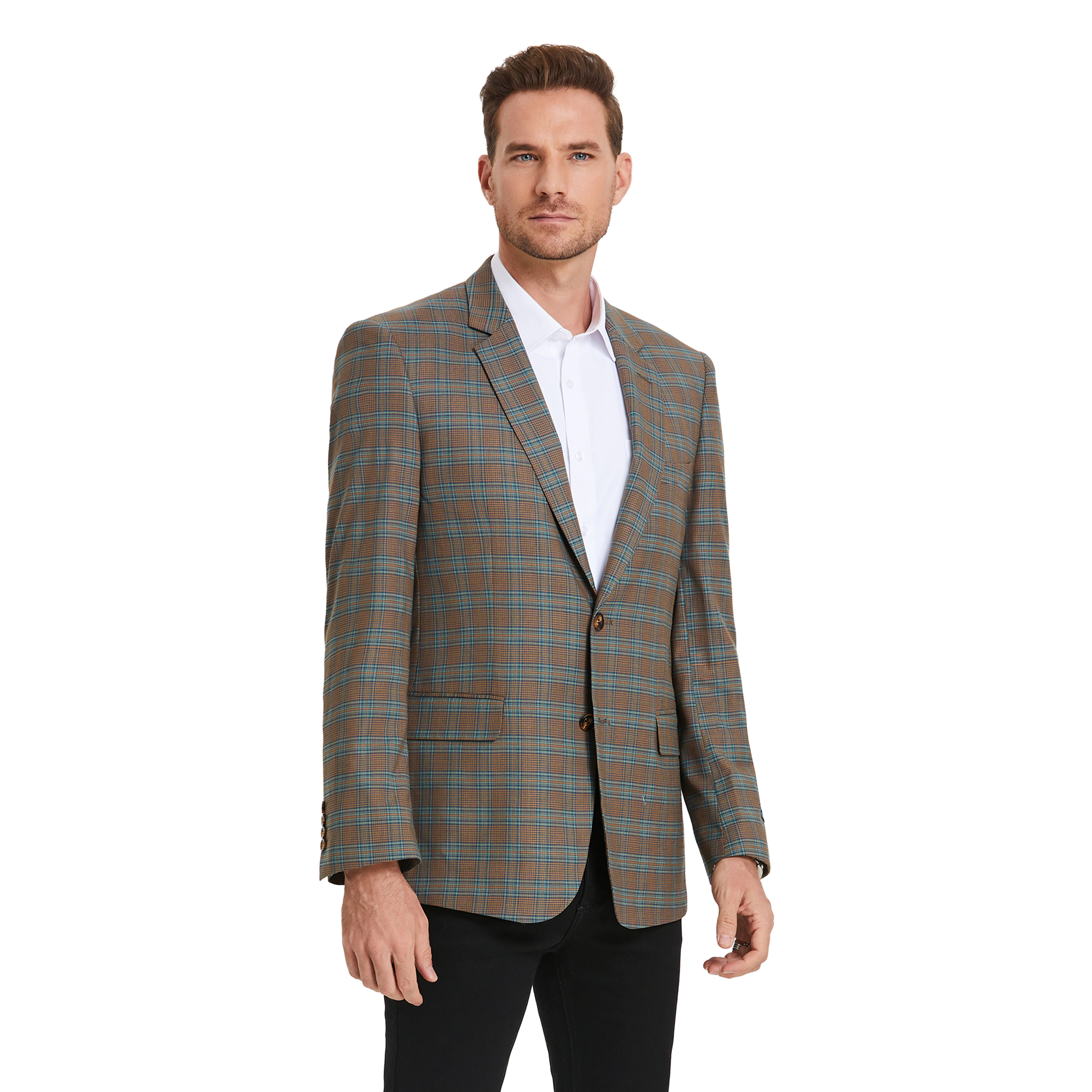 Zegarie Mens Regular Fit Plaid Sport Coat