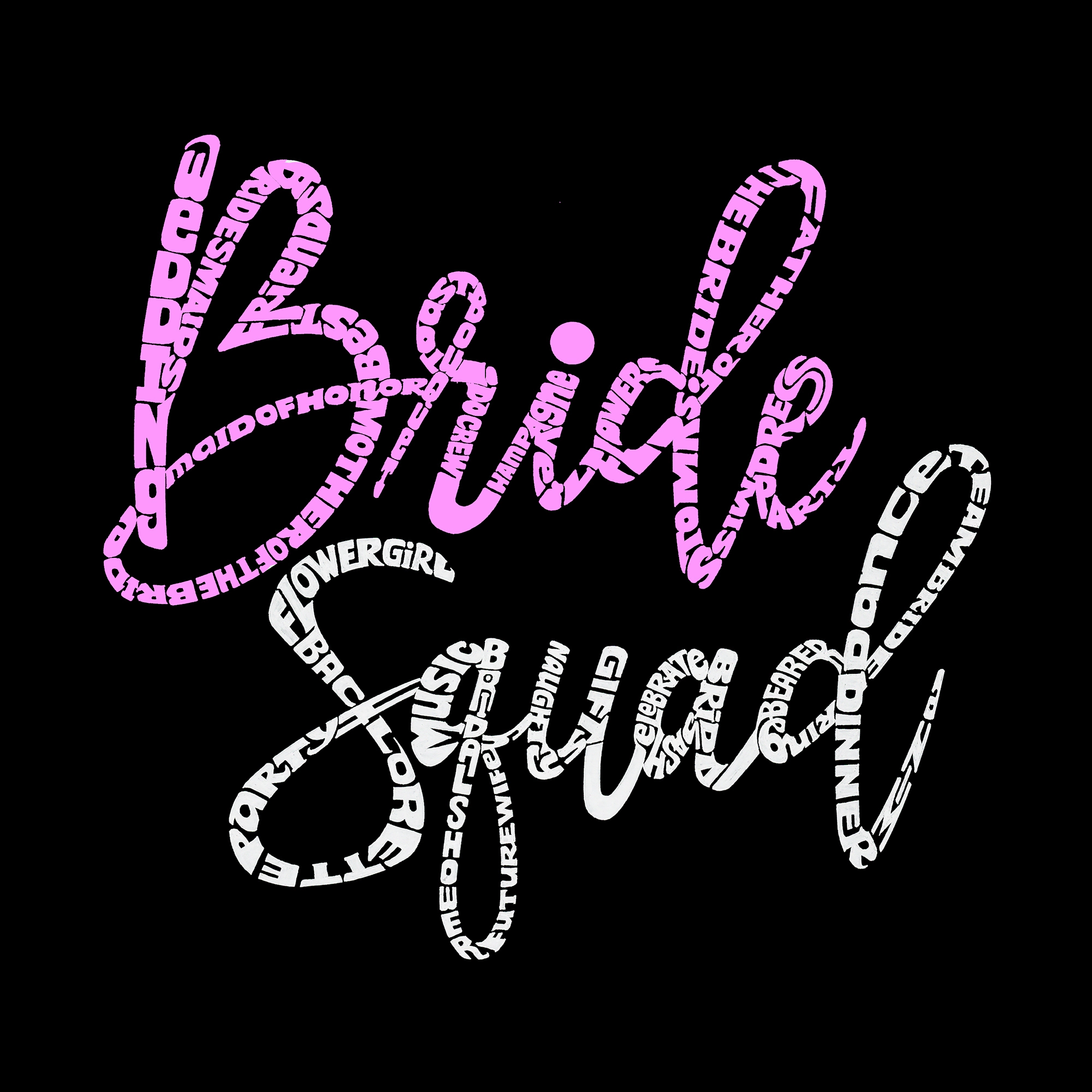 LA Pop Art Bride Squad - Women's Word Crewneck Sweatshirt