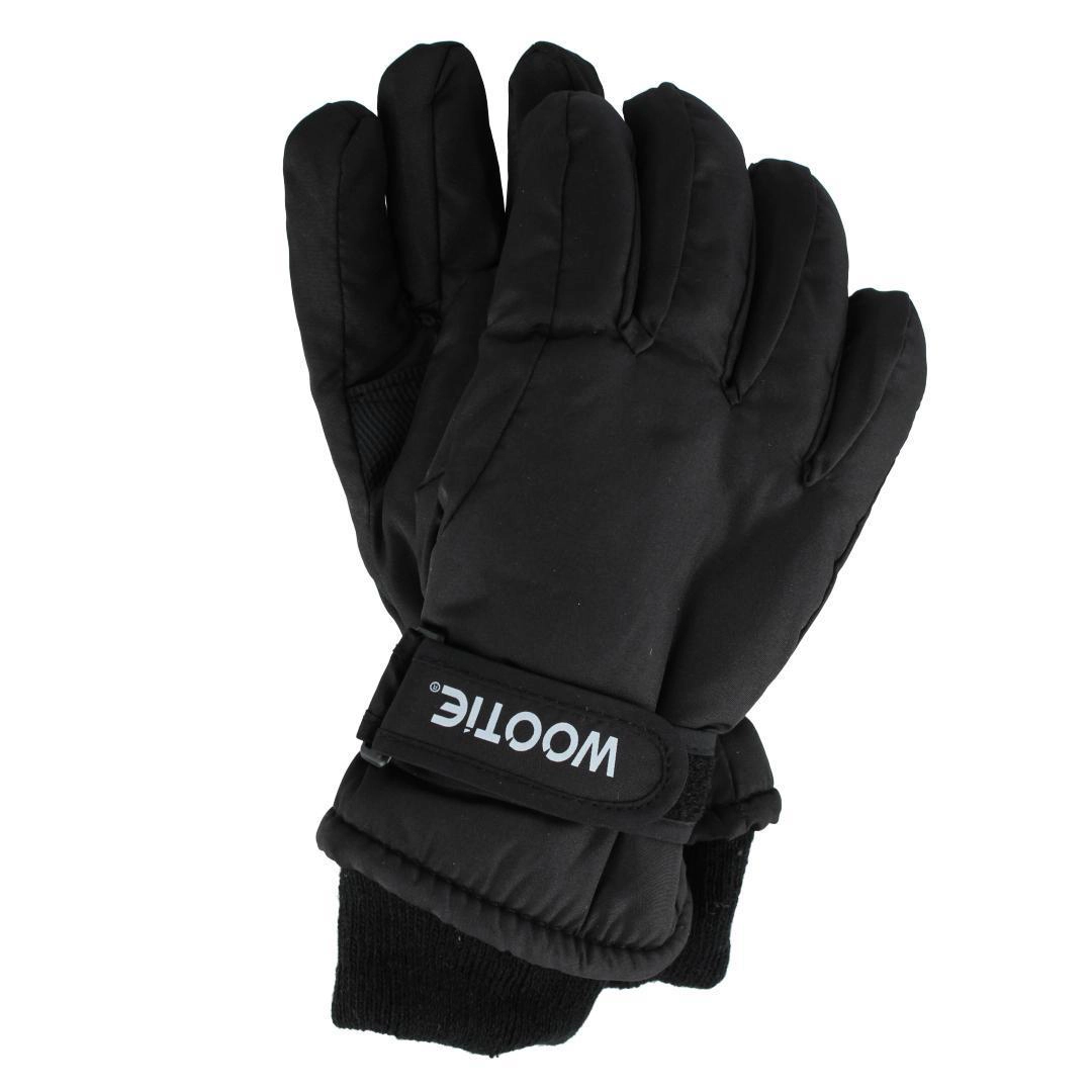 CTM Kids' Solid Color Winter Ski Glove with Wrist Strap by Wootie