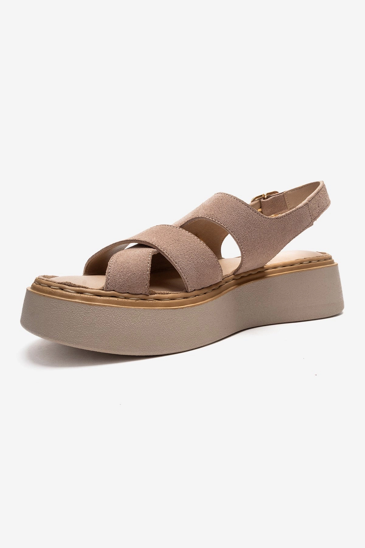 Forever & Always Womens Vien Leather Platform Sandals