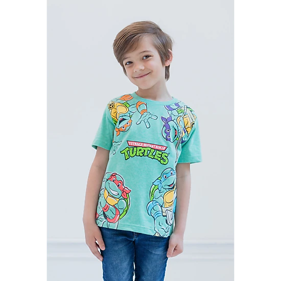 Nickelodeon Teenage Mutant Ninja Turtles Boys' 3-Pack Short Sleeve Graphic T-Shirts