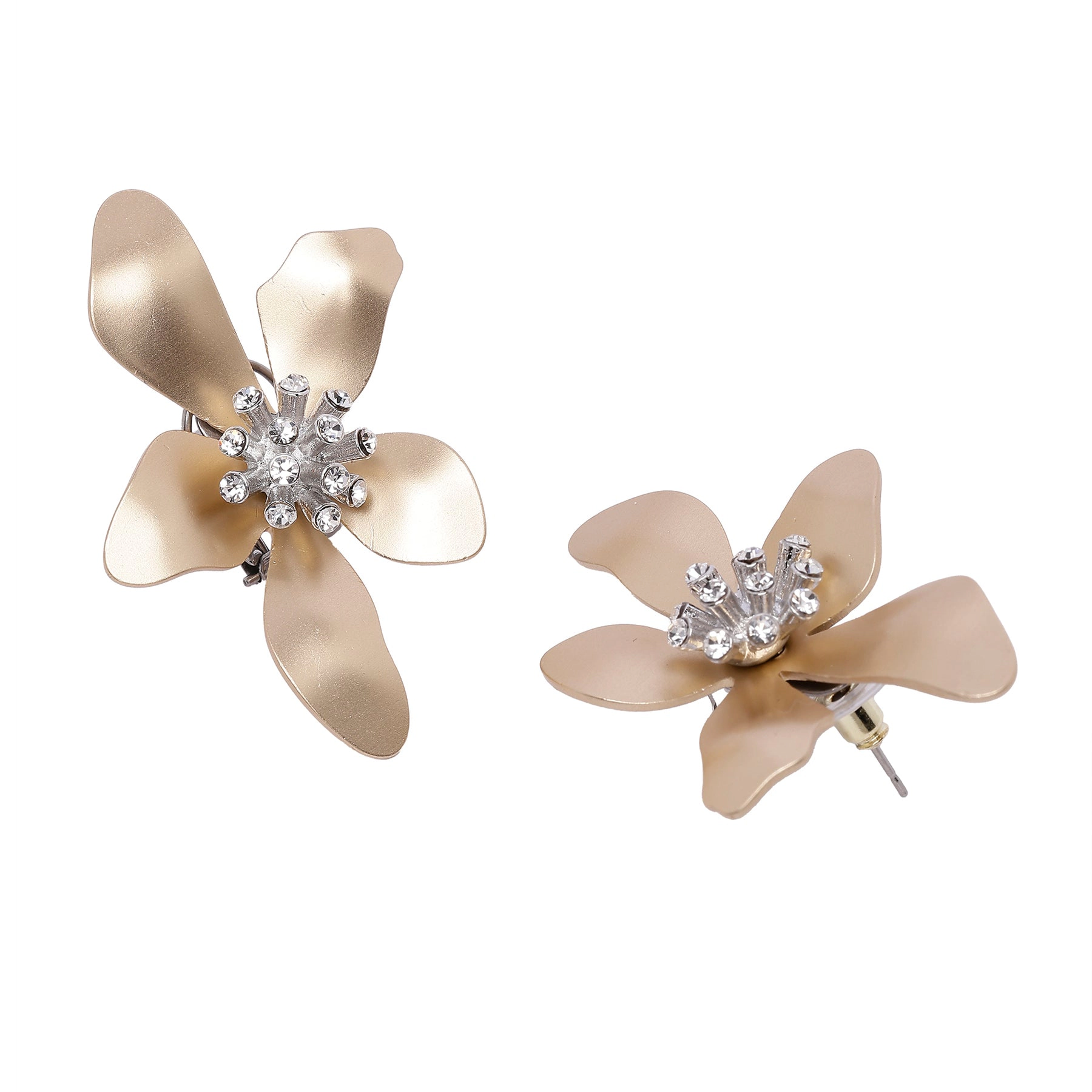 AGP PARIS Womens Floral Stud Earrings