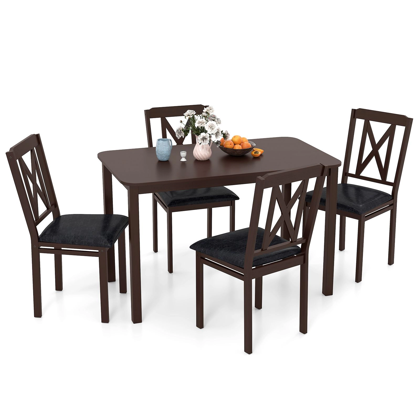 SlickBlue 5 Piece Dining Set with Table and 4 Chairs