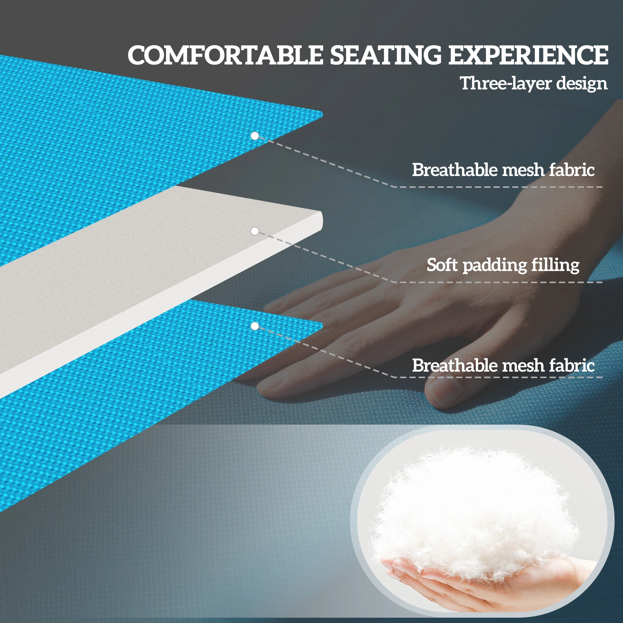HONGGE Folding Chaise Tanning Lounge Chair w/ 5-level Reclining Back Reading Hole Side Pocket Headrest