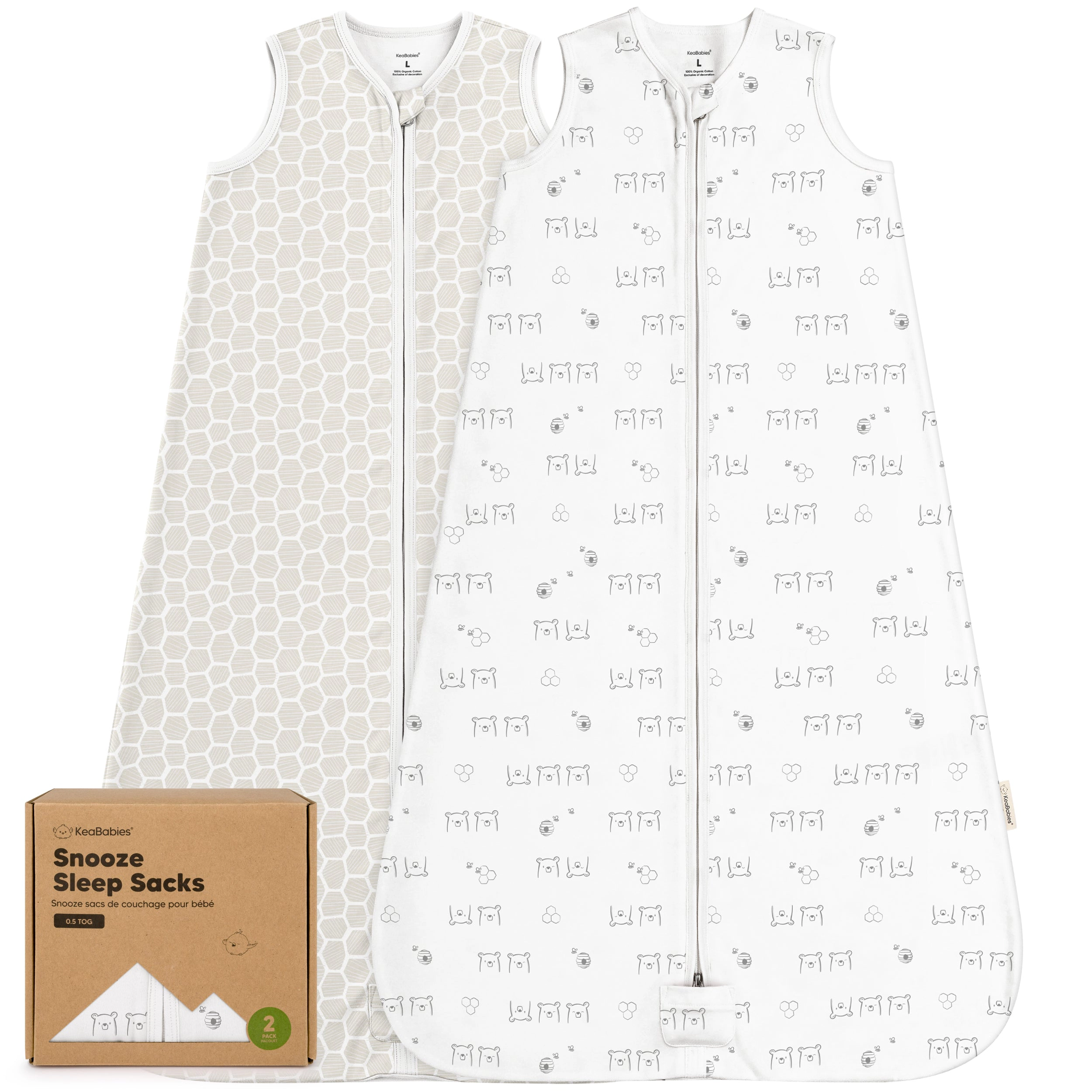 KeaBabies 2-Pack Snooze Sleep Sacks