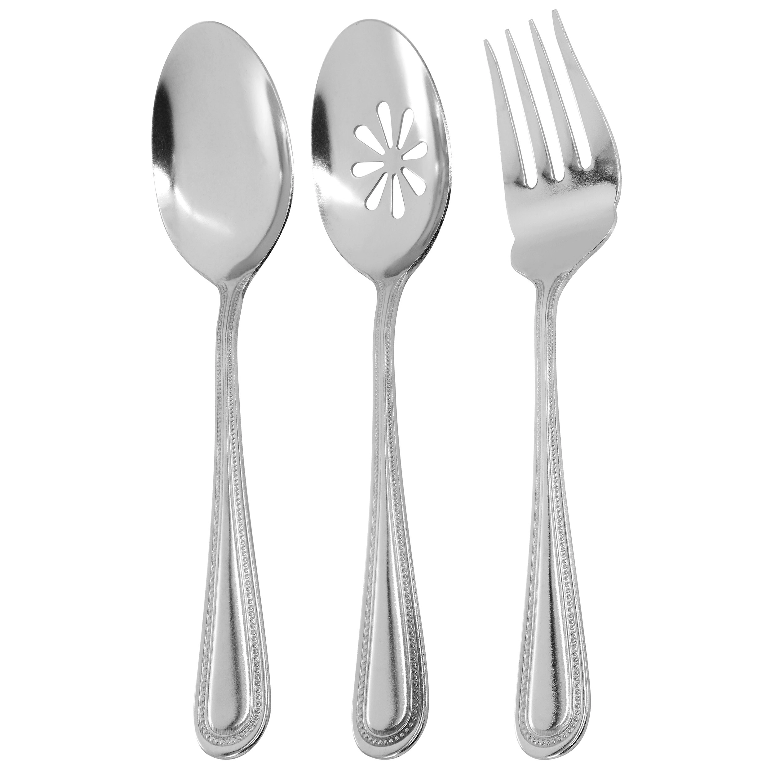 Gibson Home 87 Piece Stainless Steel Flatware and Serving Utensil Set in Silver