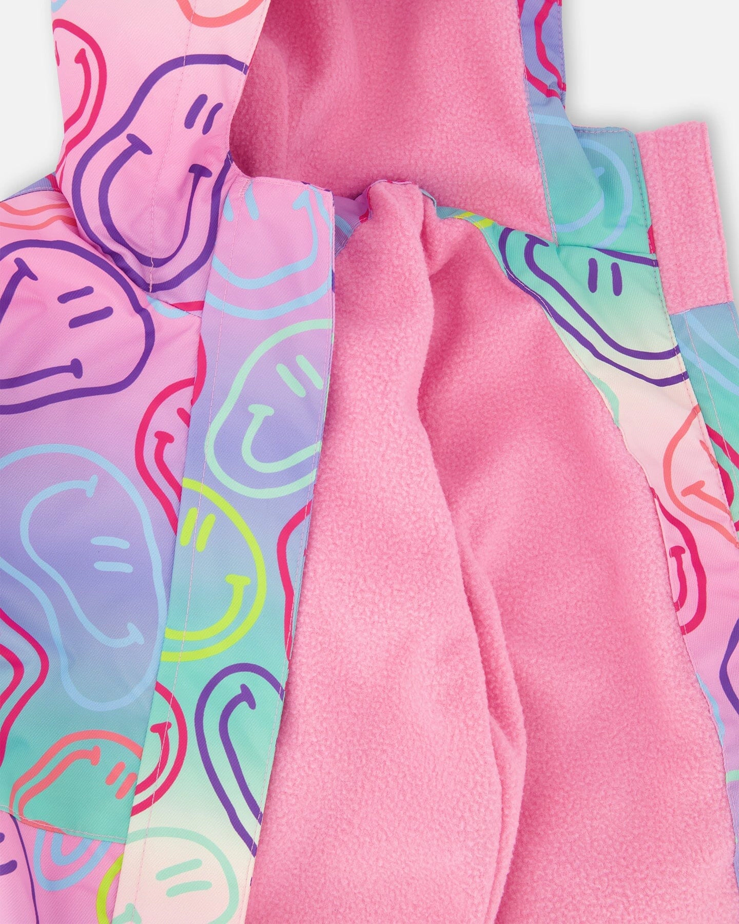 Deux par Deux Girls Insulated Printed Smileys Jacket and Pants Two-Piece Mid-Season Outerwear Set