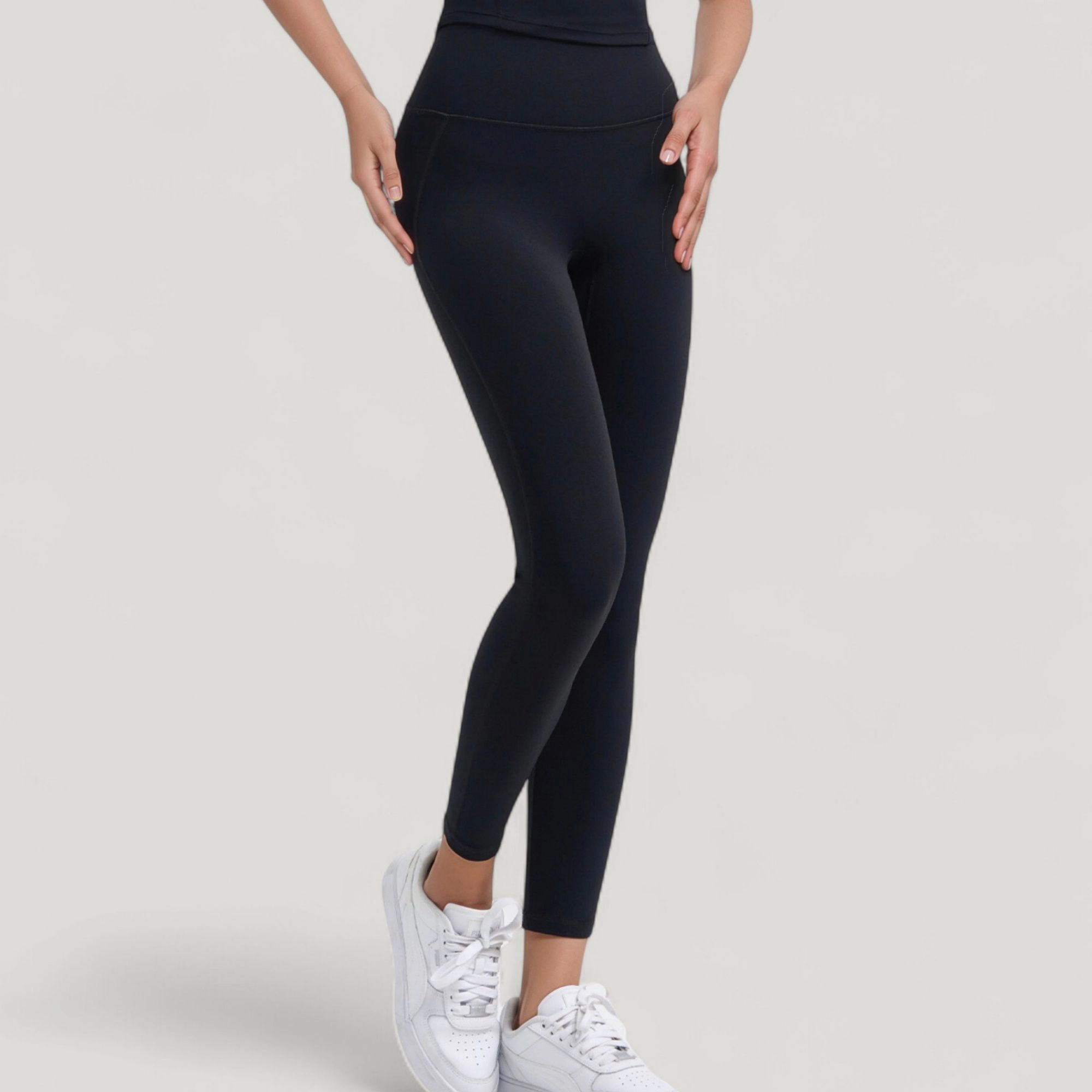 Anna-Kaci Active Women's High Waist Full Length Leggings with Wide Waistband and Seamless Design