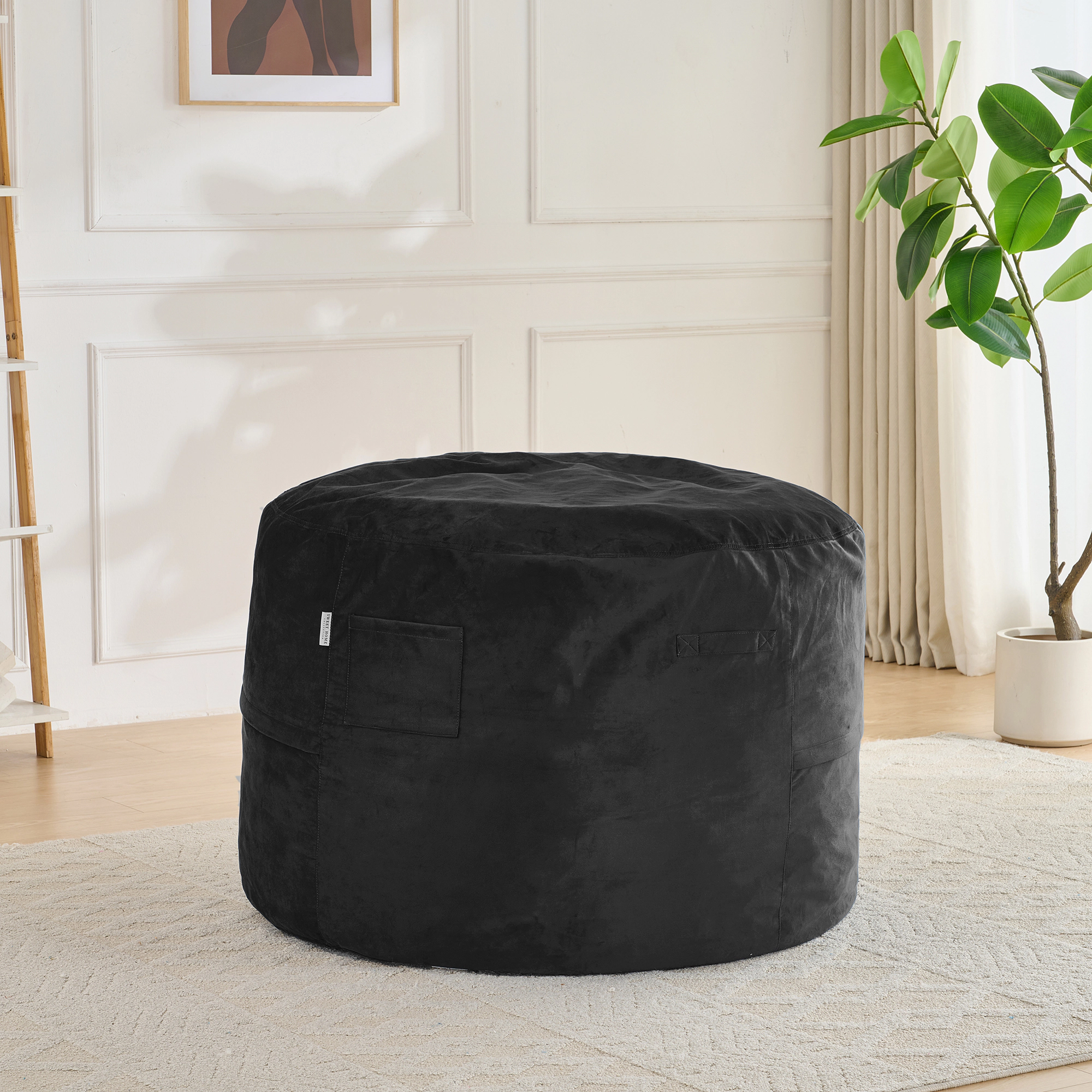 Sweet Home Collection Adult Bean Bag with Handle 3FT