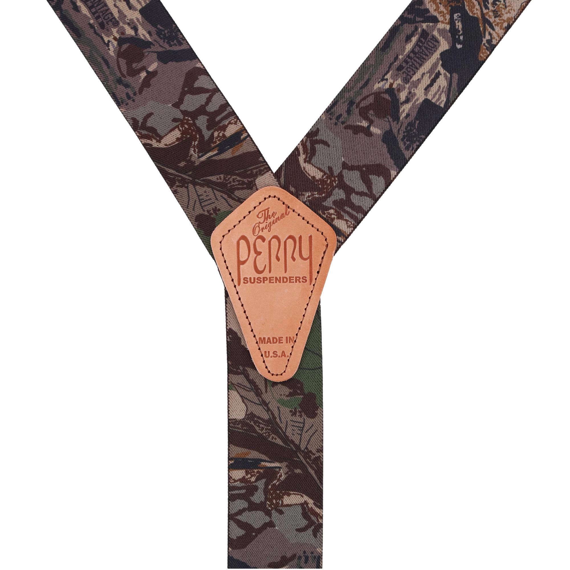 Perry Suspenders Men's Elastic Hook End Camo Suspenders (Tall Available)