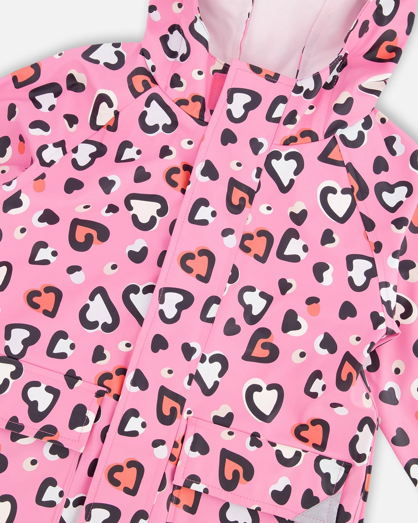 Deux par Girls Rain Jacket Polyurethane Heart Print