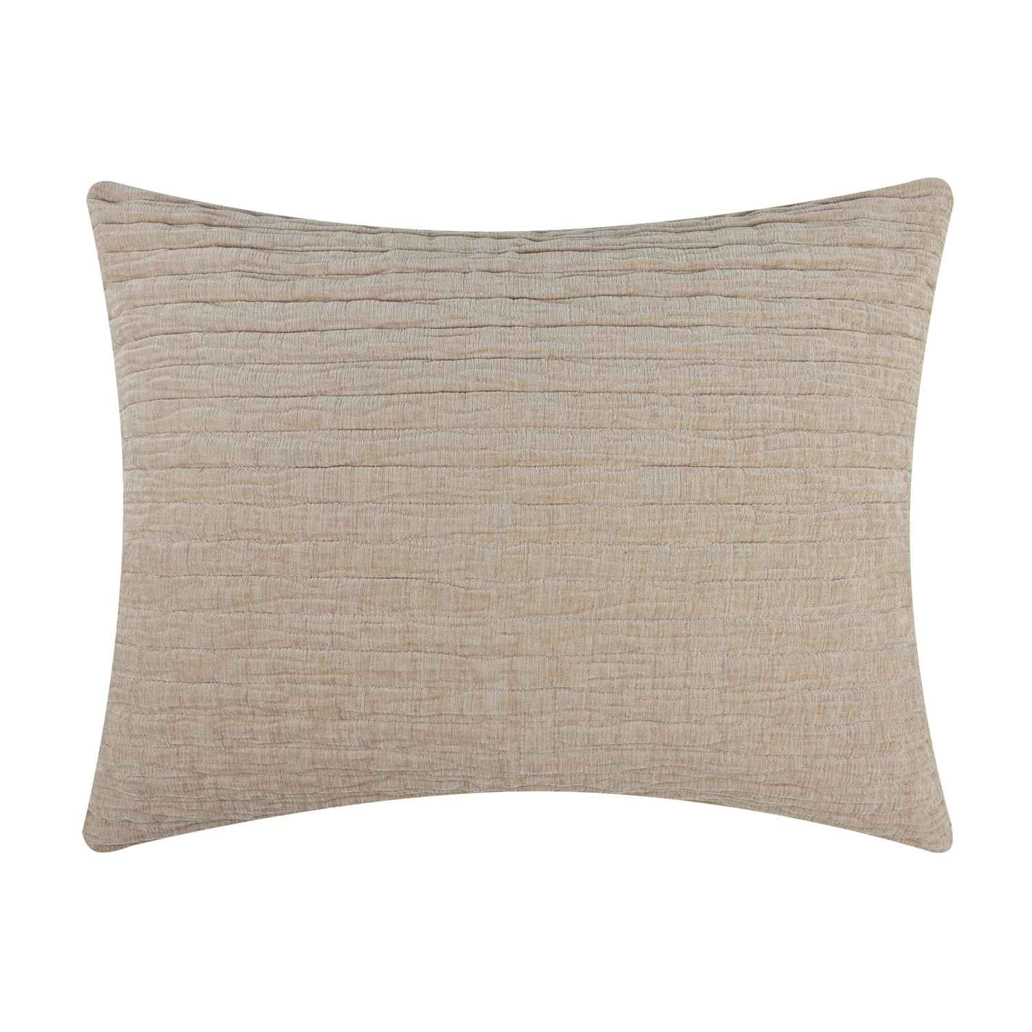 Greenland Home Fashions Velvet Crush Chenille Velvet Reversible with Organic Texture Sham Khaki