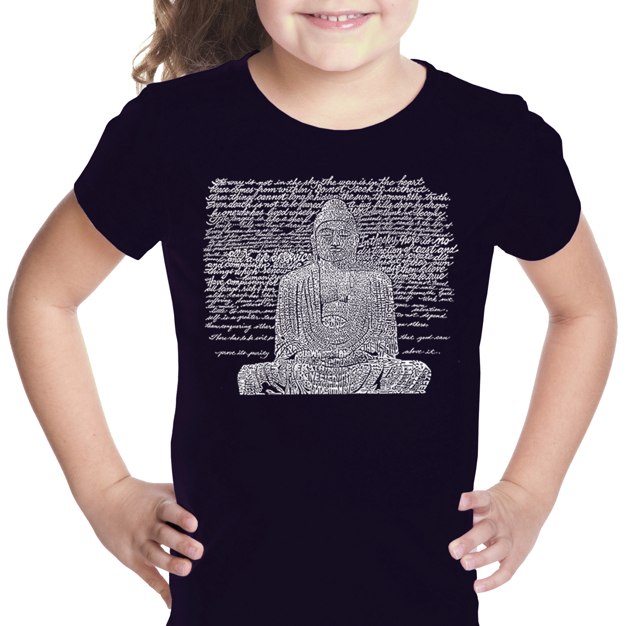 LA Pop Art Girls Word T-Shirt - Zen Buddha
