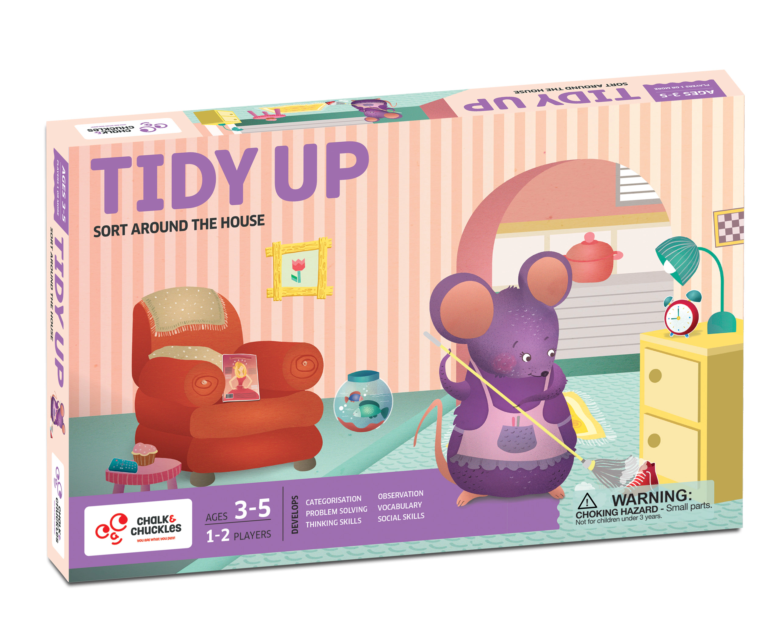 Chalk & Chuckles Tidy Up Matching & Sorting Game - 1-2 Players