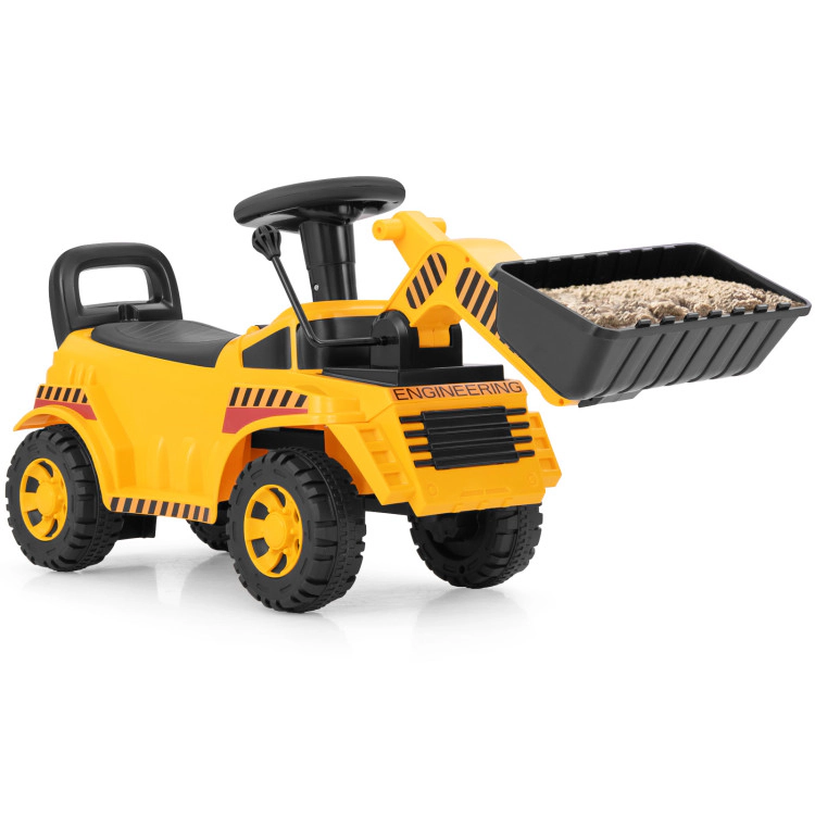 Hivvago Excavator Digger Toy with Adjustable Bucket-Yellow