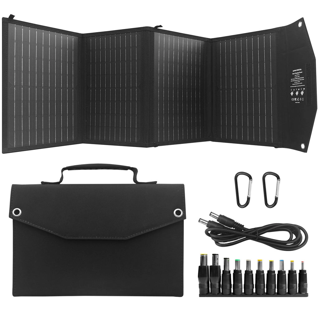 Alpha Digital 40W Capacity, USB/DC Device Charger, Durable, Foldable, Easy Carry - Solar Panel