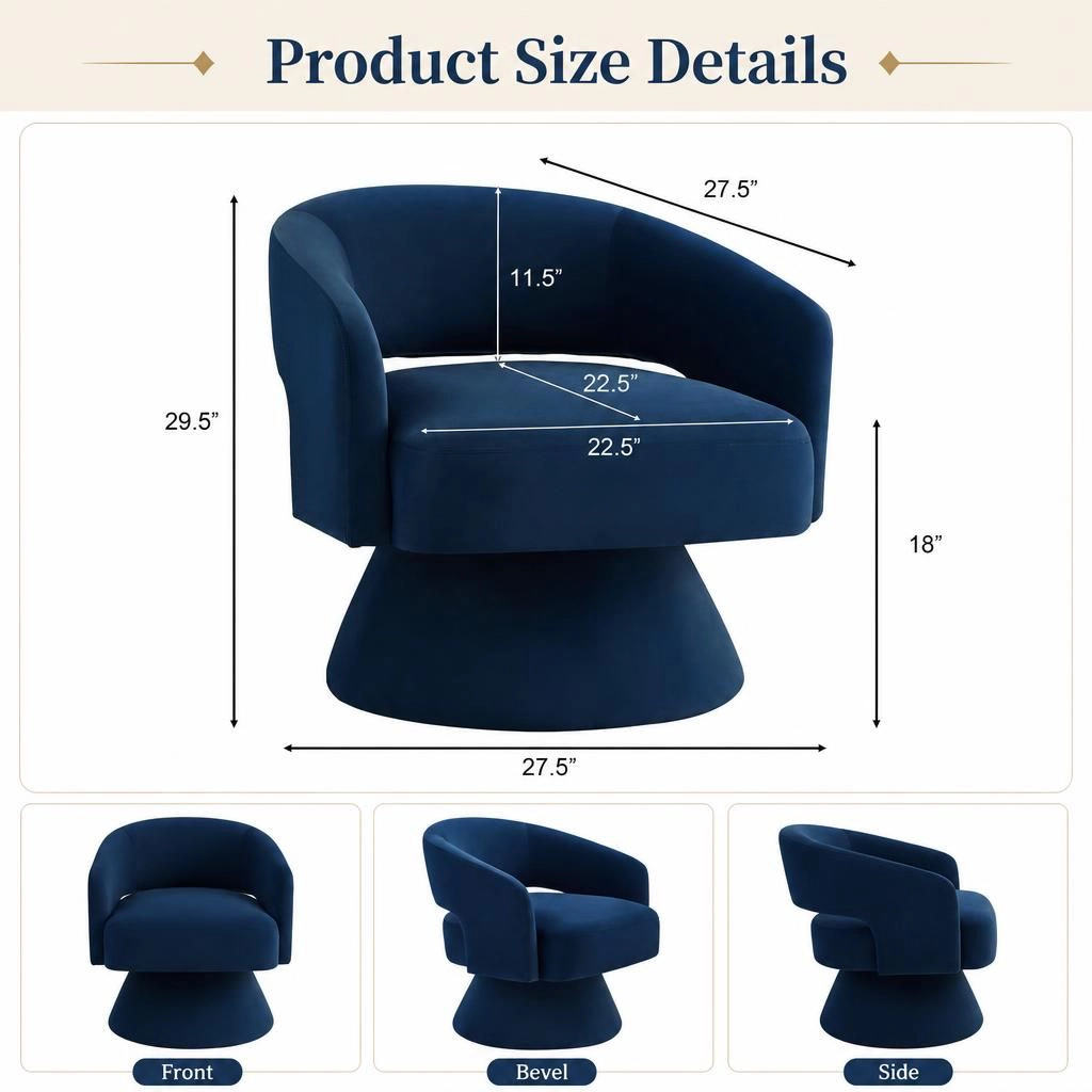 GOODSILO Soft Upholstered Velvet Accent Chair