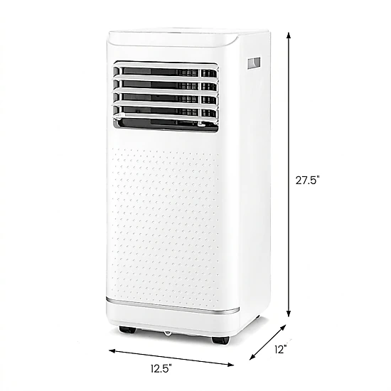 SUGIFT 8000 BTU Portable Air Conditioner with Dehumidifier and Fan Mode 27.5-in Tall 250-350-sq-ft Coverage White