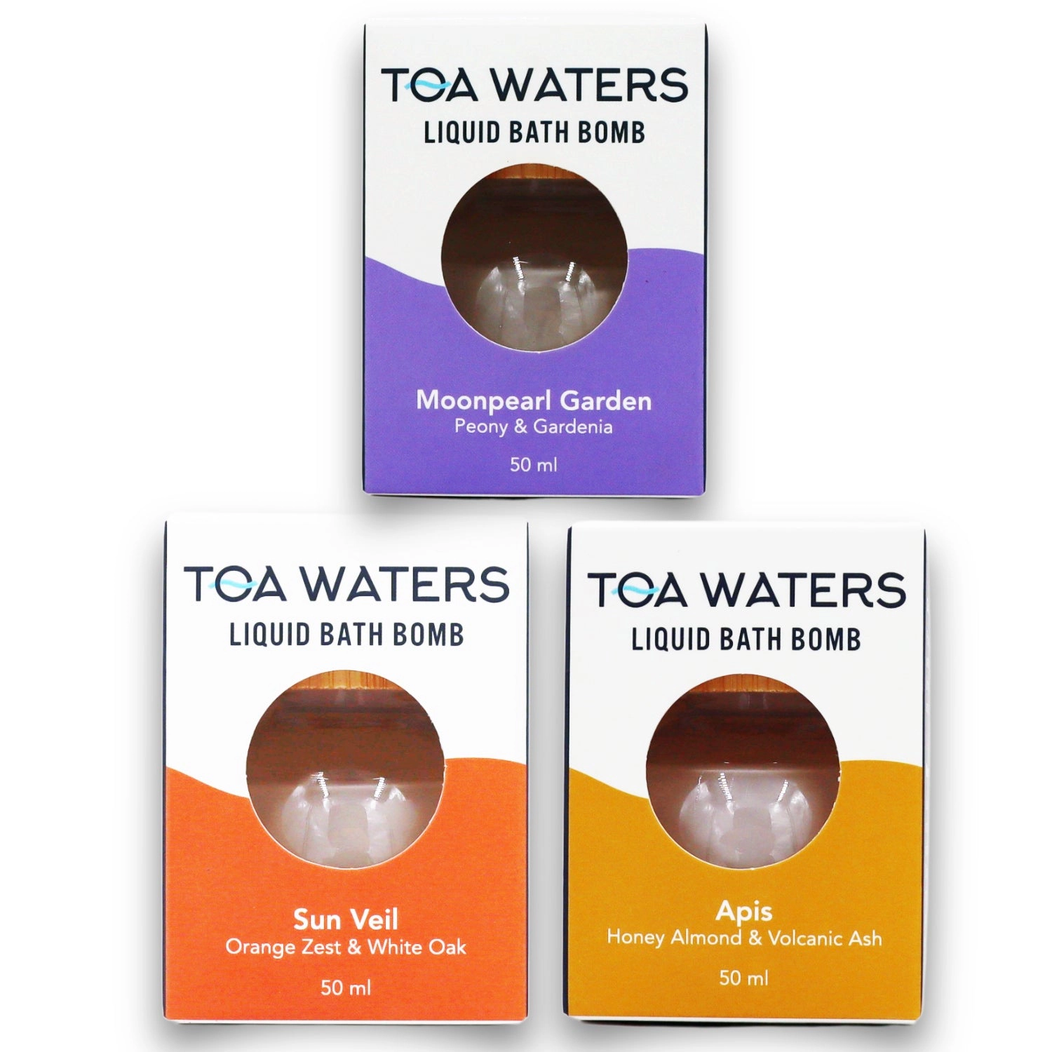 TOA Waters Unisex Liquid Bath Bomb Series - Garden of Light - 3 Pack
