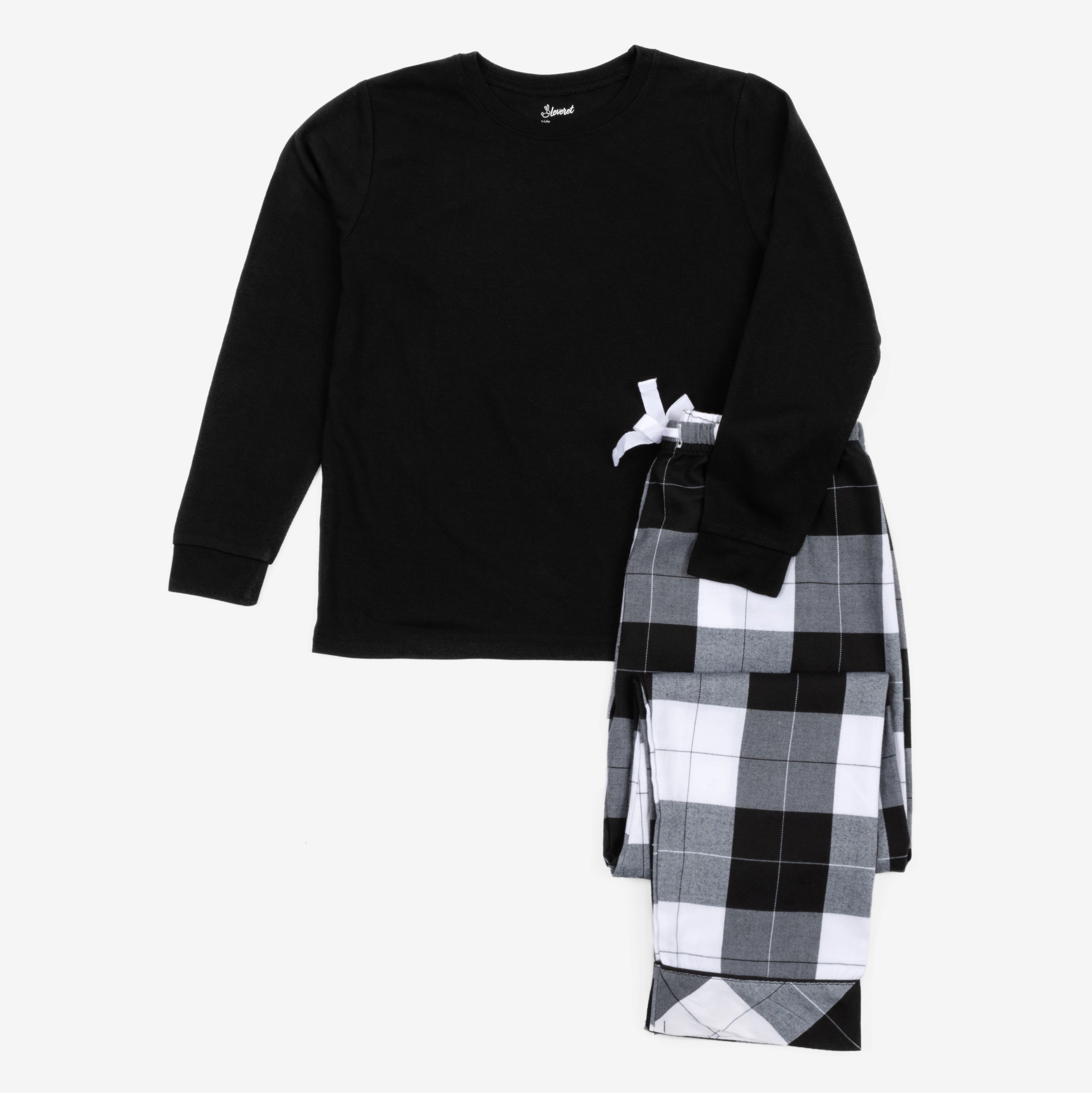 Leveret Toddler/Kids 2-pc. Cotton Top and Plaid Flannel Pants Pajama Set