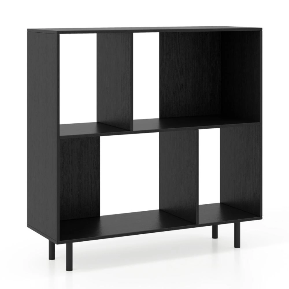 Hivvago Open Shelf Bookcase with 4 Compartments