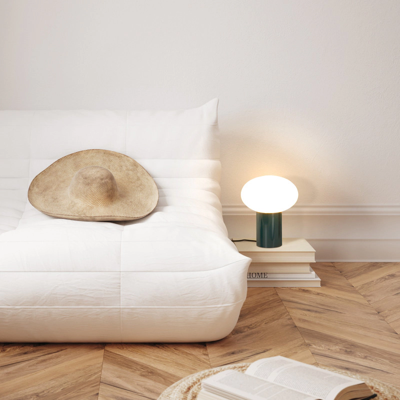 Brightech Ivy Glass Wood Desk Lamp