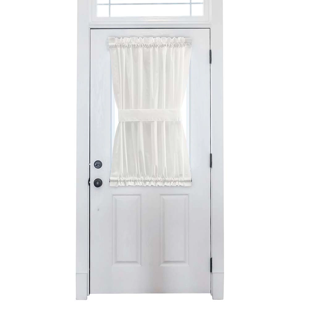 Ellis Stacey 1.5" Rod Pocket High Quality Fabric Solid Color Door Panel 41"x40" Ice Cream