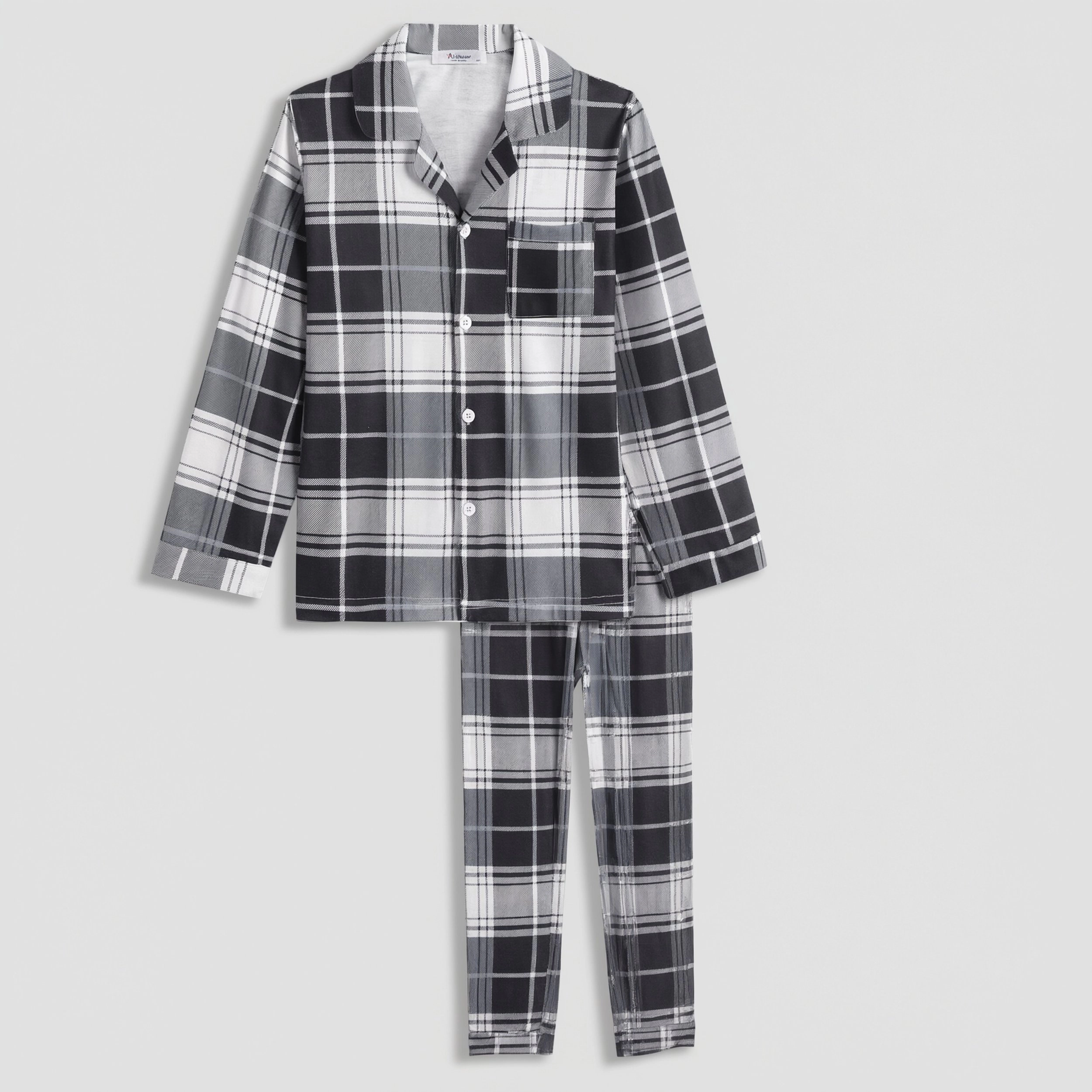 Arshiner Boys Pajamas Set Long Sleeve Buttondown Sleepwear Piece For