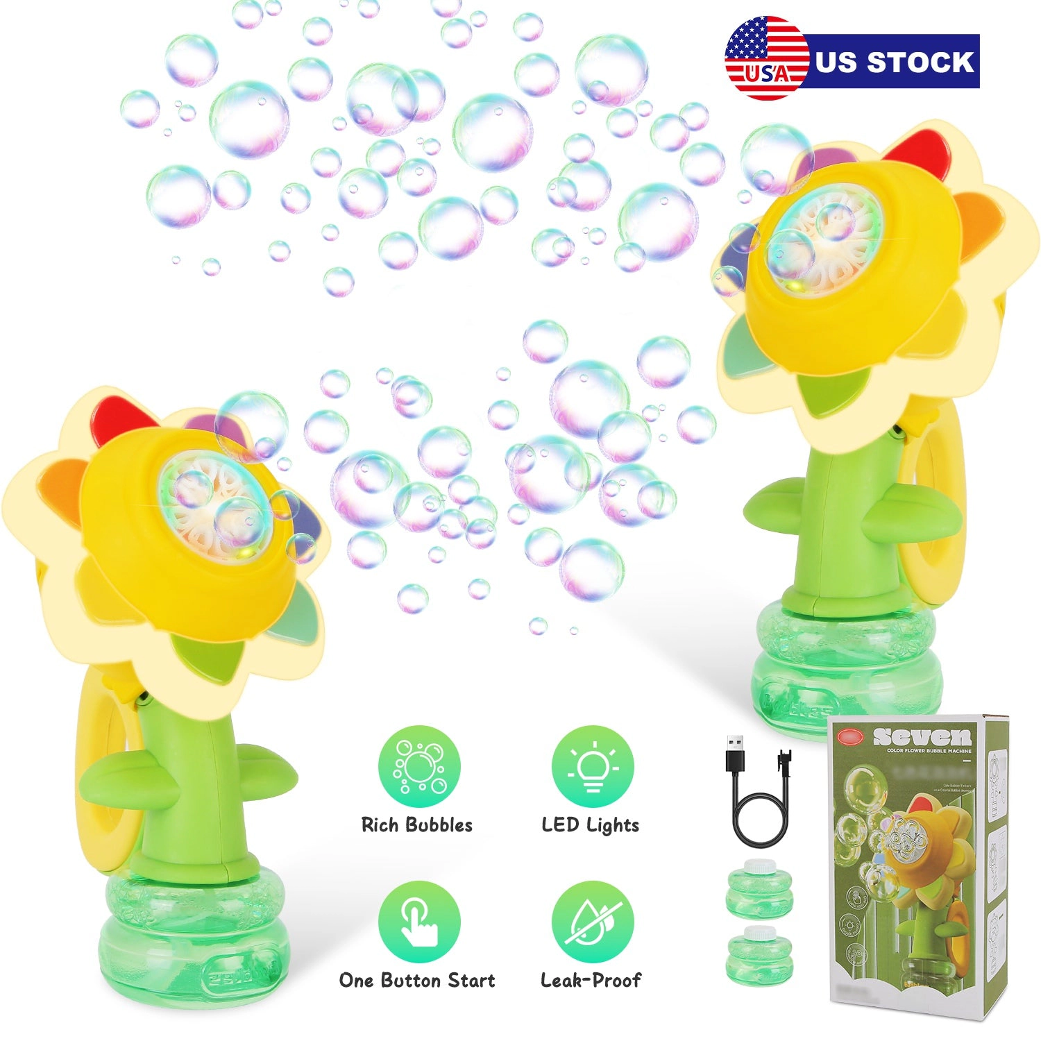 GBruno 2-Piece Dancing Sunflower Bubble Machines