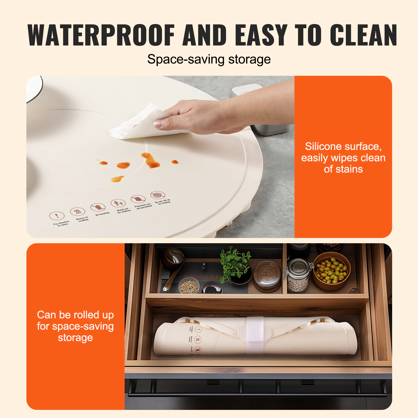 HONGGE Electric Warming Tray, Food Warming Mat for Buffet