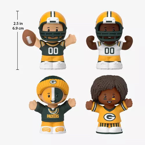 Fisher Price Little People x NFL Collector Green Bay Packers Figure 4-Pack