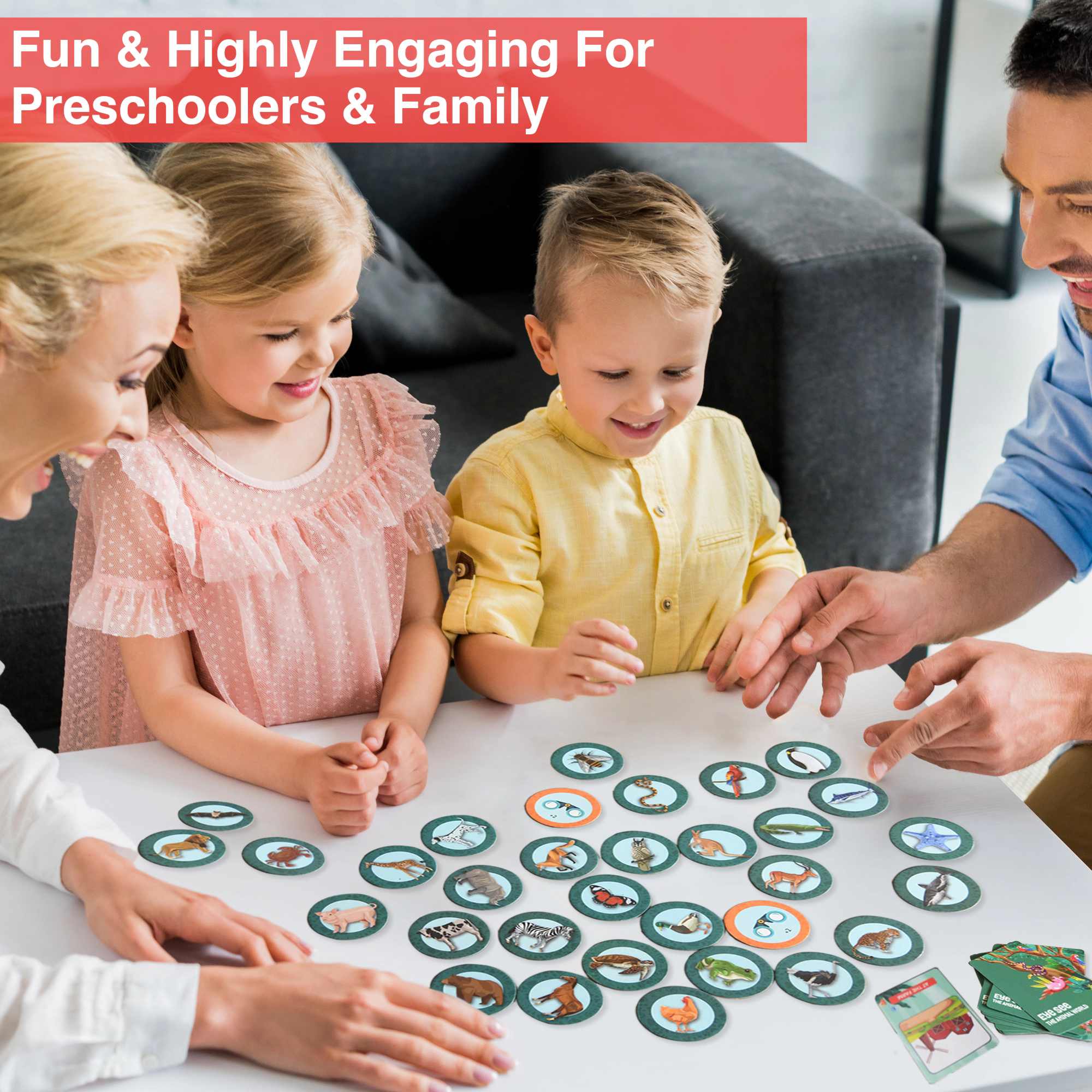 Chalk & Chuckles Eye See - Animals Card Game - 2-4 Players