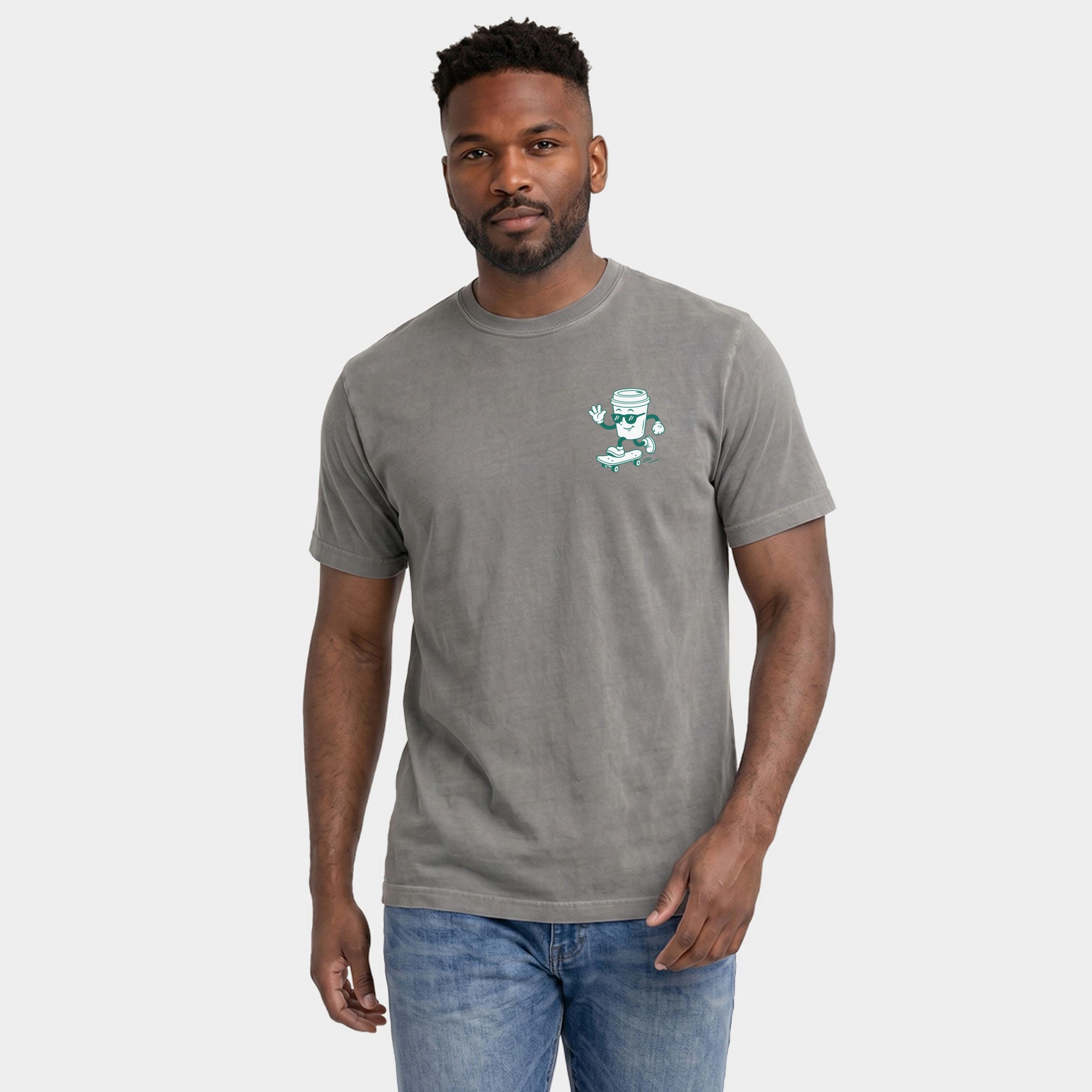 Simply Sage Market - Men's Garment Dyed Graphic T-Shirt Cool Dads Club Coffee
