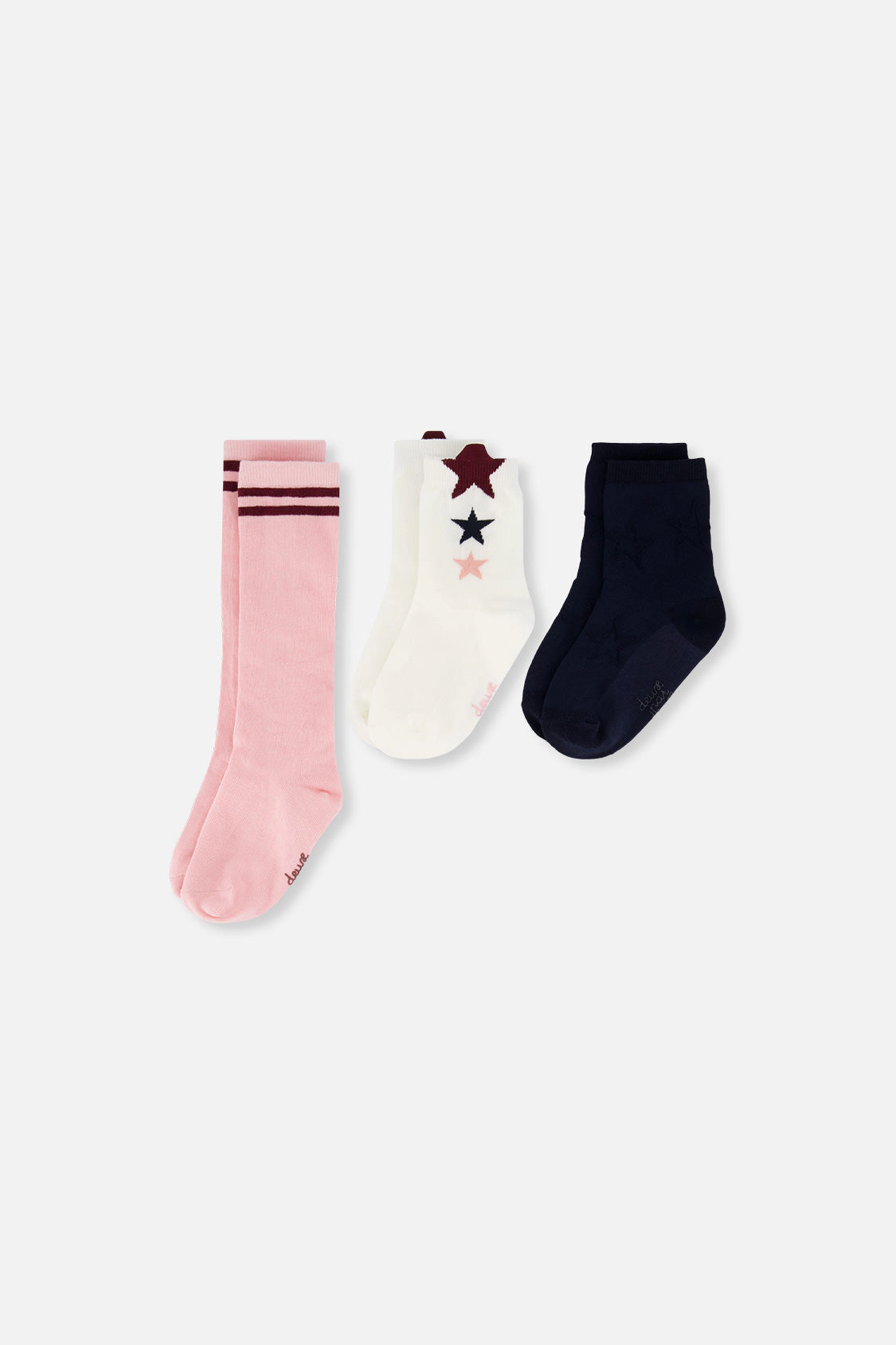 Deux par Girls Star Detail Ribbed Socks