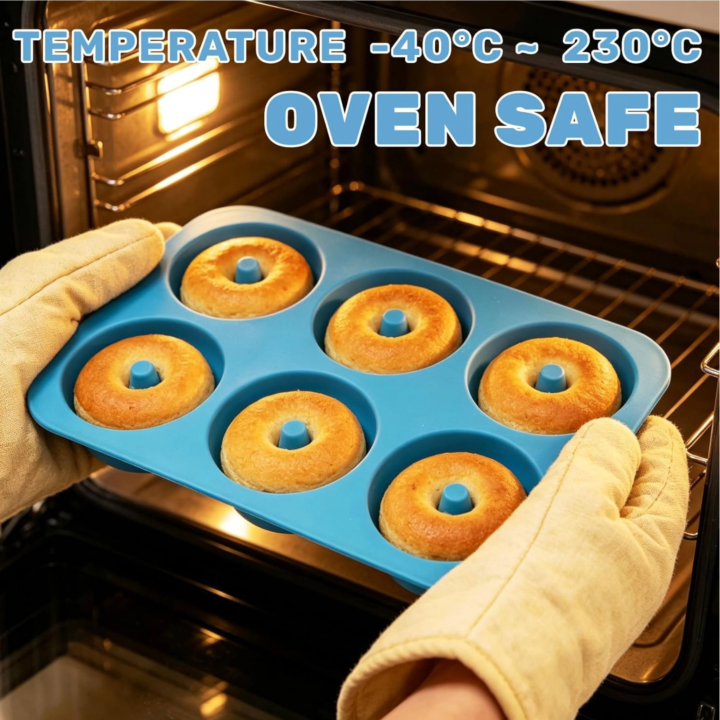 Stock Preferred 6-Cavity Nonstick Silicone Donut Pan Food Grade Baking Mold