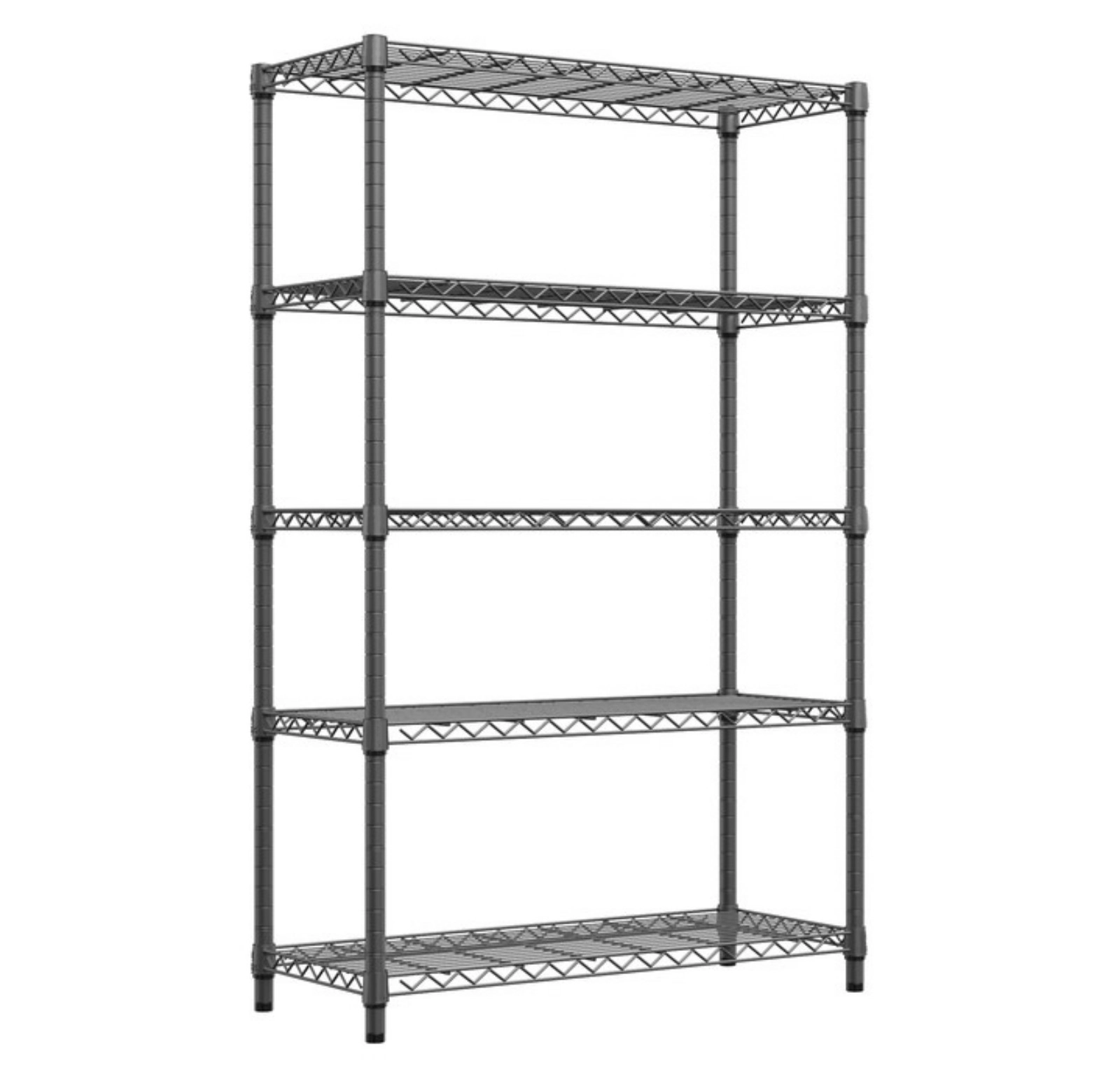 Flynama 5 Tier Heavy Duty Wire Shelving 1750 LBS 72.4H x 47.2W x 17.7D in Organizer Rack for Home Kitchen Office Garage