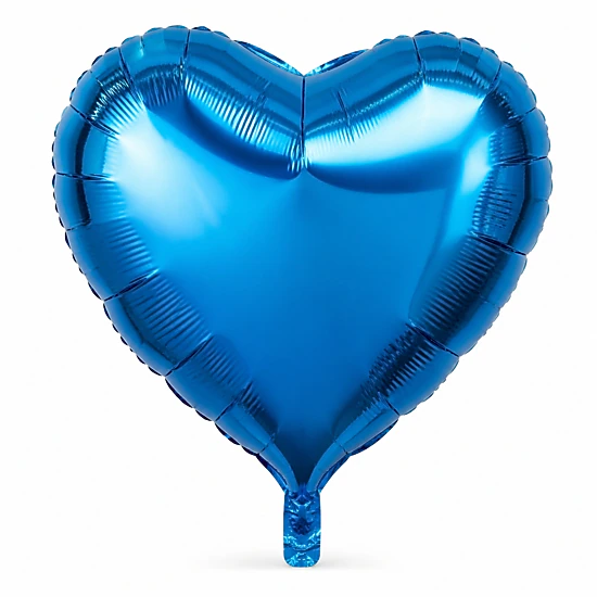 LoonBalloon 5-Pack Blue Heart Foil Balloons - 18 inch, Color: Blue ...