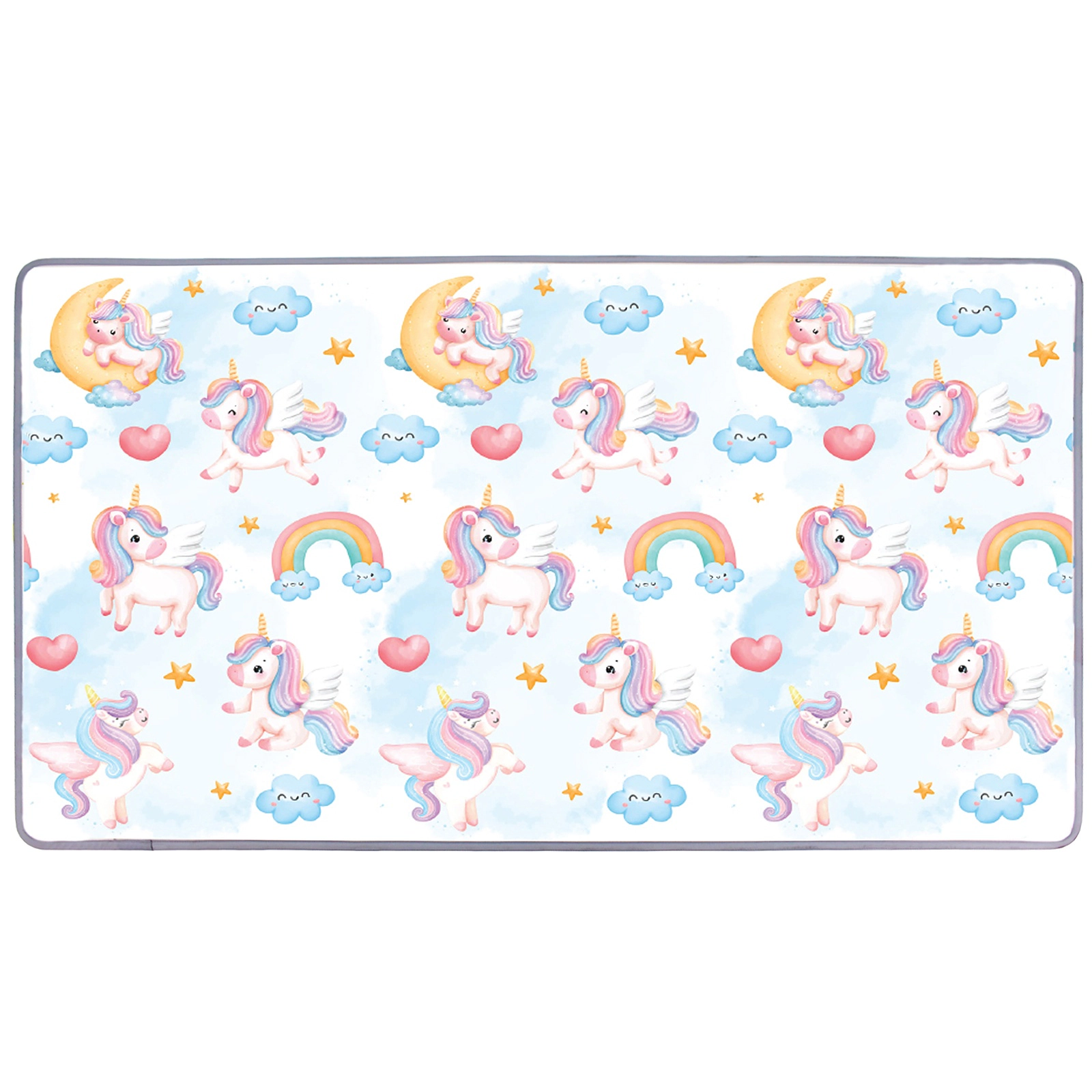 SUGIFT Reversible Roll Up Soft Foam Activity Mat for Toddlers 78-in Long Multi-color