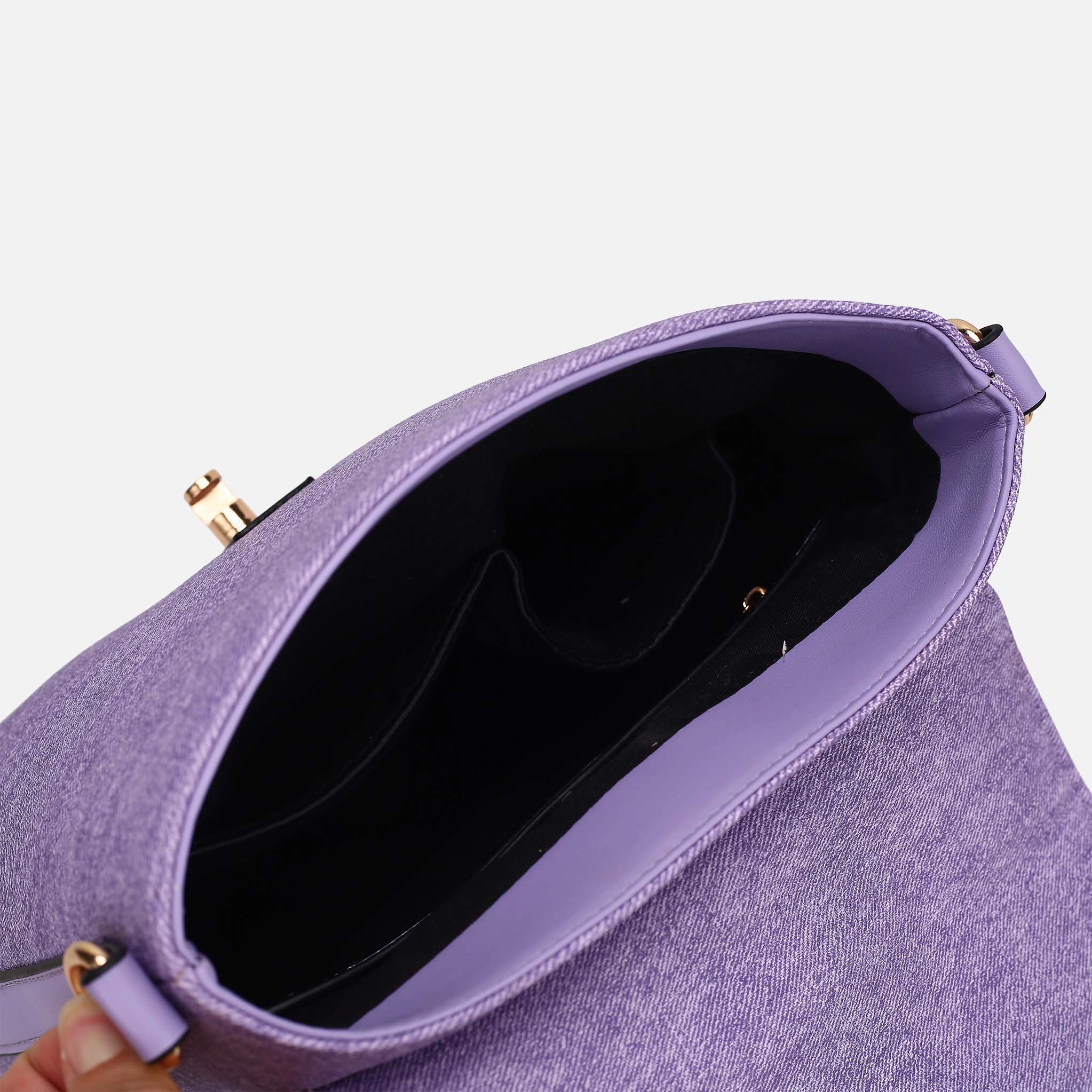 Mia K Collection Maren Vegan Leather Shoulder Bag - Gold-Tone Hardware, Removable Adjustable Strap